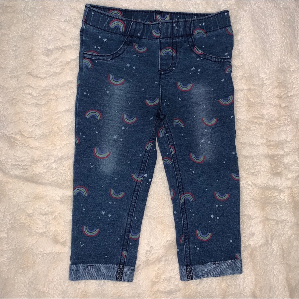 Jumping Beans Jeggings w/Rainbow Print 12-18 mo